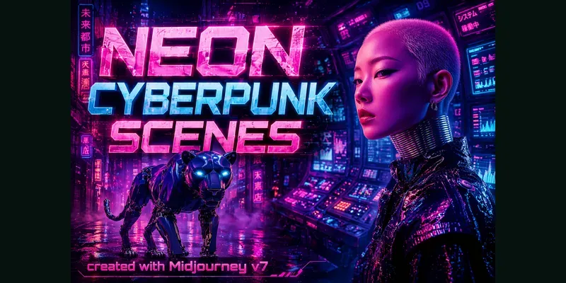 Neon Cyberpunk Scenes generated by undefined