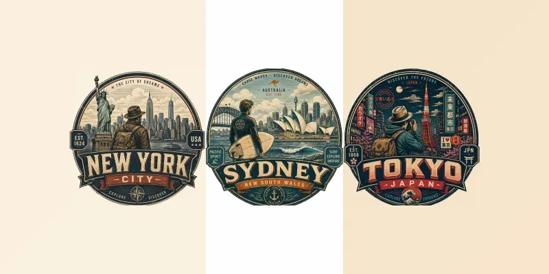 Vintage Urban Landmark Emblem Generator generated by undefined