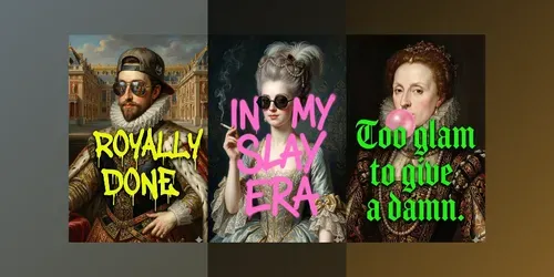 Punk Royalty Poster Art Style generated by gemini-image