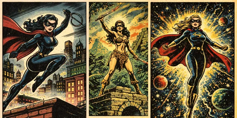 Retro Comic Heroine Generator generated by undefined