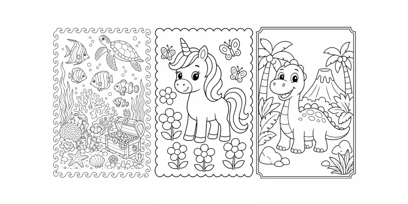 Line Art Coloring Page Generator generated by undefined