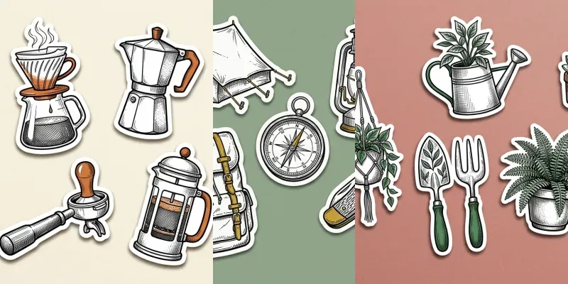 Handinked Vector Sticker Sheets generated by undefined