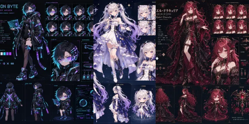 Premium Vtuber Character Designs generated by undefined
