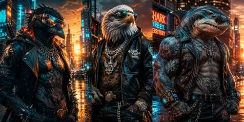 Neon Street Beasts Collections generated by chatgpt-image