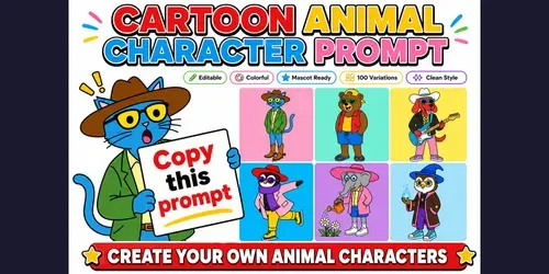 Cartoon Animal Character Packs generated by chatgpt-image