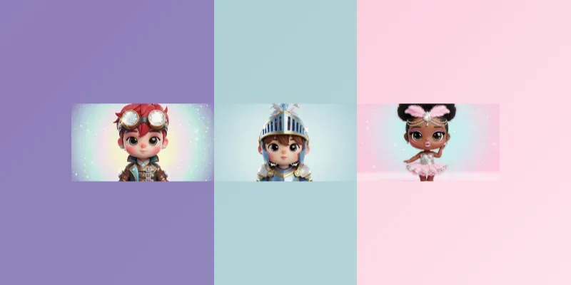 Chibi 3D Cute Characters generated by undefined
