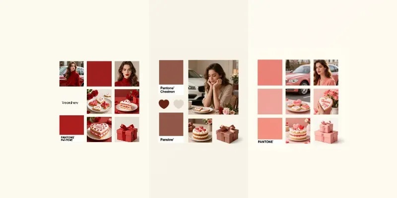 Cinematic Valentine Moodboards generated by undefined