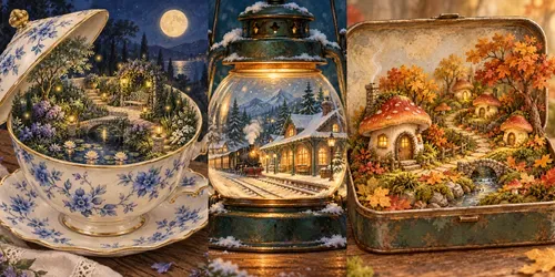 Pocket Worlds Tiny Storybook Scenes generated by chatgpt-image