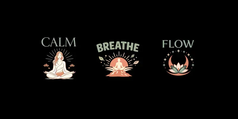 Yoga Wellness Tshirt Calm Design generated by undefined
