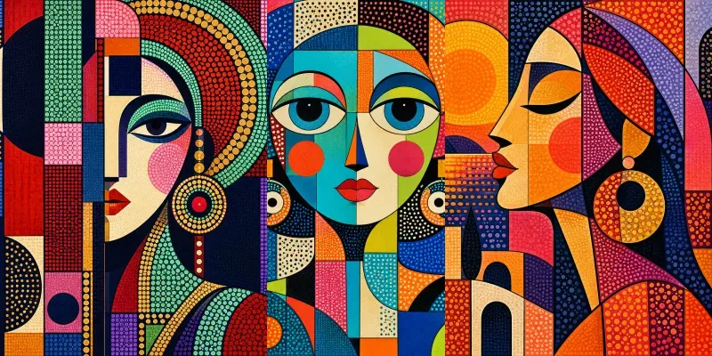 Colordot Geometric Portraits