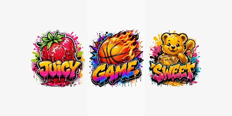 Graffiti Pop Sticker Designs generated by undefined
