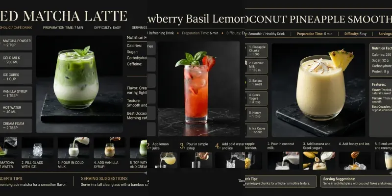 Luxury Drink Recipe Pages generated by undefined
