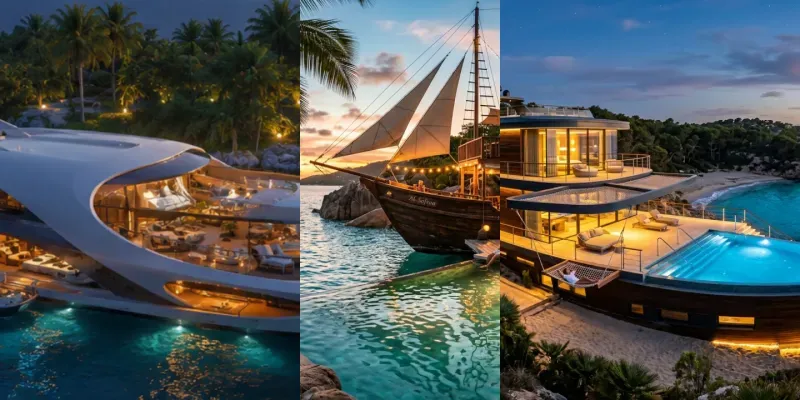 Luxury Coastal Yacht Chalet Collections generated by undefined
