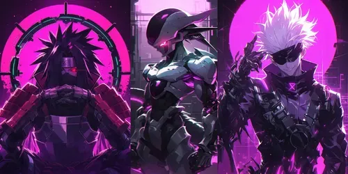 Cyberpunk Anime T Shirt Designs generated by midjourney