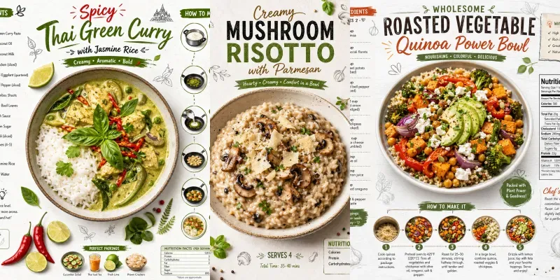 Professional Recipe Infographics generated by undefined
