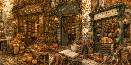 Cozy Autumn Bookshops generated by chatgpt-image