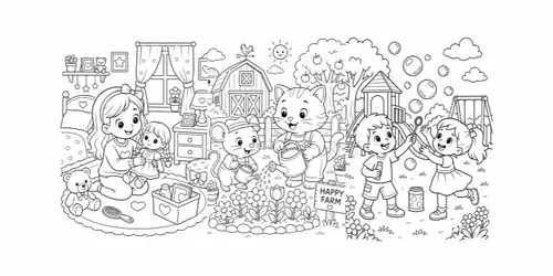 Animal And Friends Coloring Pages generated by chatgpt-image