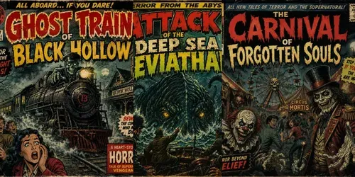 Retro Horror Comic Cover Kits generated by chatgpt-image