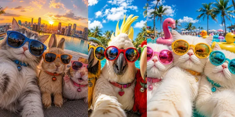 Squad Selfie Pets generated by undefined