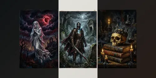 Gothic Horror Oil Paintings generated by gemini-image