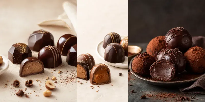Artisan Chocolate Product Photos generated by undefined