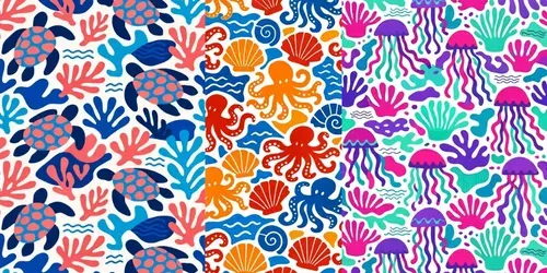 Modern Marine Abstract Ocean Patterns generated by chatgpt-image