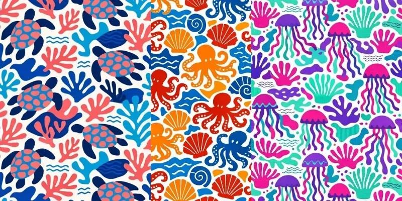 Modern Marine Abstract Ocean Patterns generated by undefined