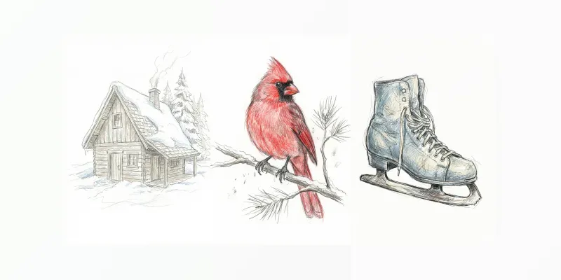 Winter Sketch Art generated by undefined