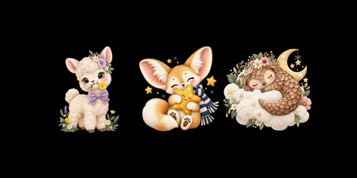 Cute Baby Textile Character Assets generated by chatgpt-image