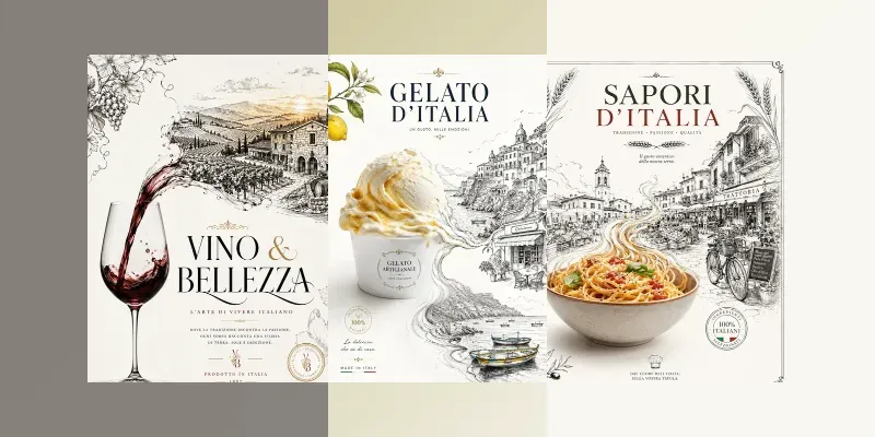 Minimalist Italian Ads generated by undefined