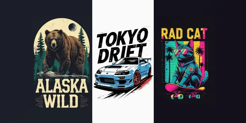 Vintage Vector Streetwear Tshirt Makers generated by undefined