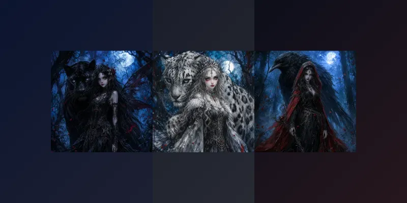 Dark Gothic Fairy Tale Portraits generated by undefined
