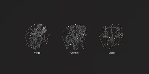Zodiac Signs In Minimalist Line Art generated by gemini-image
