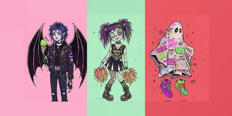 Indie Comic Halloween Portraits generated by undefined