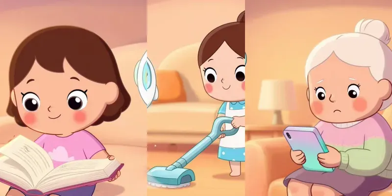 Virtual Assistant Cartoon Scene Prompts generated by undefined
