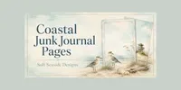 Coastal Junk Journal Pages midjourney prompt mini thumbnail