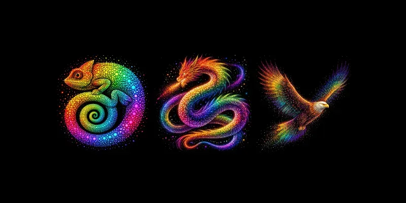 Neon Dot Spectrum Creatures Packs generated by undefined