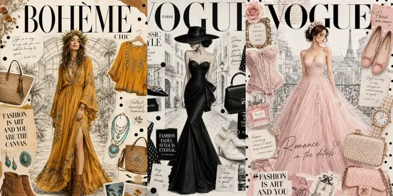 Fashion Editorial Collage Boards generated by undefined