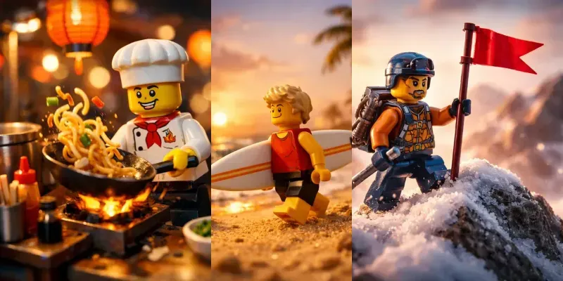 Lego Minifigure Cinematic Worlds generated by undefined