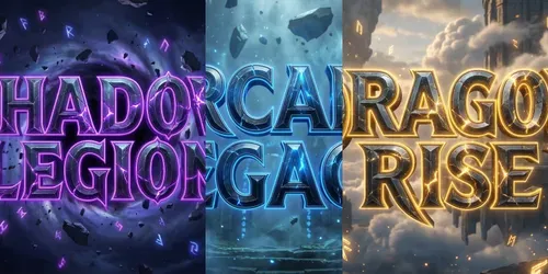 Cinematic Fantasy Game Title Logos generated by gemini-image