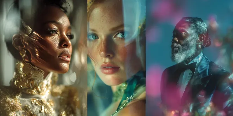 Luxury Editorial Double Exposure Weddings generated by undefined