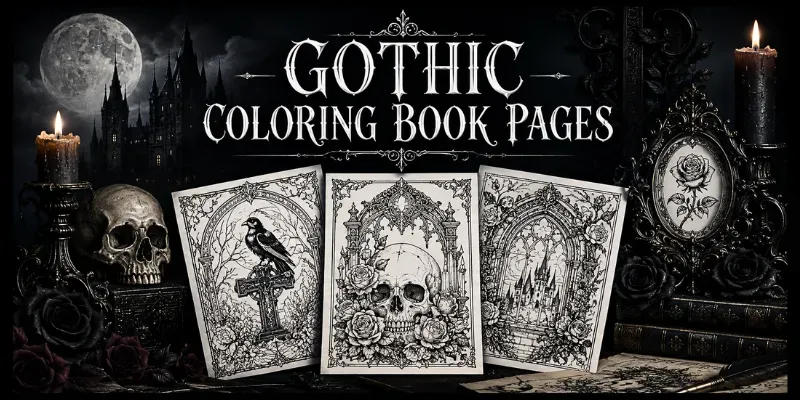 Dark Gothic Coloring Book Generator generated by undefined