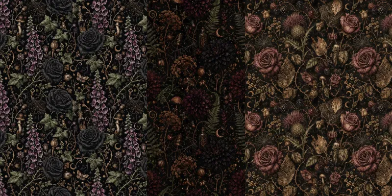 Floral Halloween Seamless Patterns generated by undefined