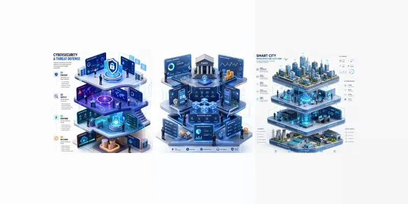 3D Isometric Tech Infographics generated by undefined