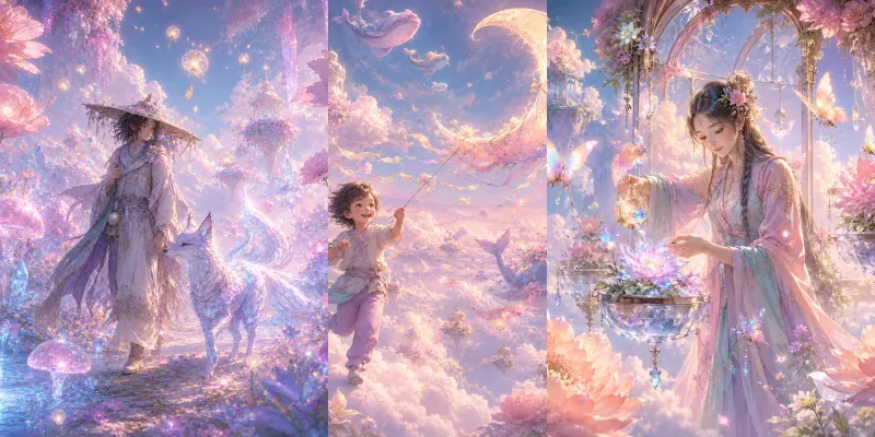 Whimsical Pastel Dreams generated by undefined