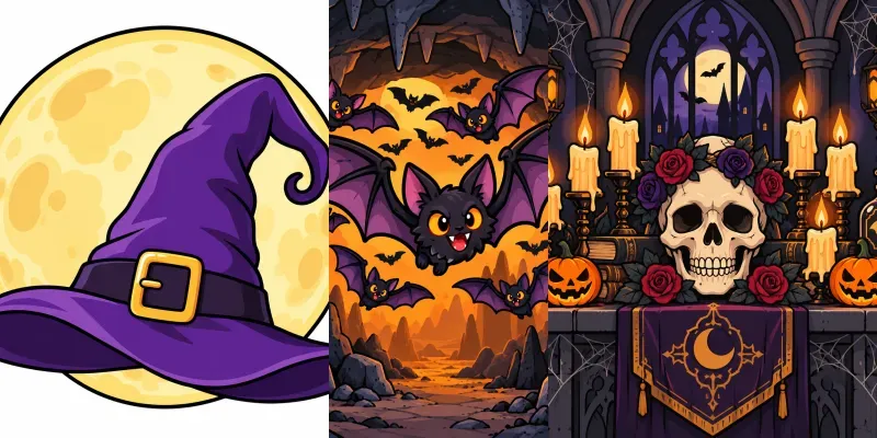 Spooky Halloween Prop Cliparts