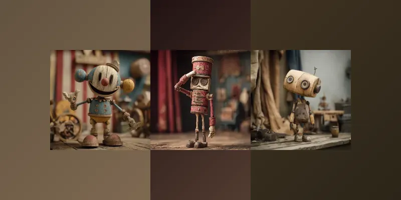 Carved Wood Stop Motion Characters generated by undefined