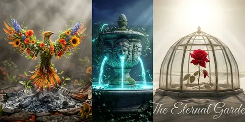 Eternal Garden Jungian Dream Art generated by gemini-image