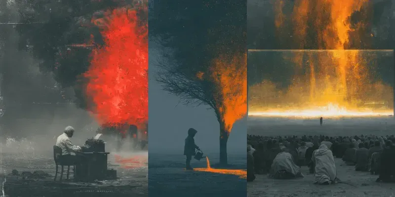 Dark Conceptual Dystopian Collages generated by undefined