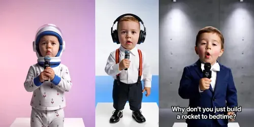 Toddlers Grill Elon In 6 Seconds generated by grok-video